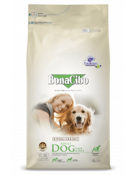 BonaCibo Adult Dog Lamb & Rice для собак з чутливим травленням всіх порід (ягня і рис) 