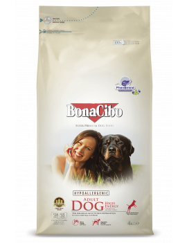 BonaCibo Adult Dog High Energy для дорослих активних собак всіх порід (курка, анчоуси, рис)