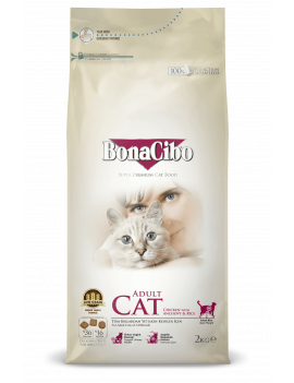 BonaCibo Cat Adult Chicken & Rice with Anchovy для дорослих кішок всіх порід (м'ясо курки, анчоуси та рис)
