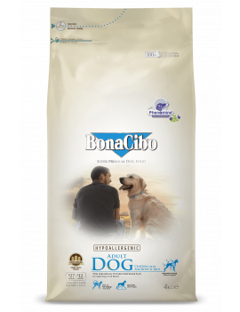 BonaCibo Adult Dog для дорослих собак всіх порід (курка, рис, анчоуси)
