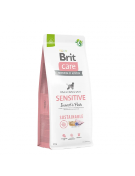 Brit Care Sustainable Sensitive для дорослих собак усіх порід з чутливою шкірою (риба та білок комах)
