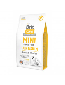 Brit Care Mini Grain Free Hair & Skin беззерновий гіпоалергенний корм для собак малих порід з чутливою шкірою (риба)