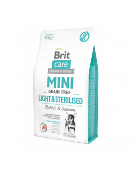 Brit Care Mini Grain Free Light & Sterilised беззерновий корм для собак малих порід схильних до ожиріння або після стерилізації (кролик та риба)