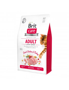 Brit Care Cat Grain Free Adult Activity Support для вуличних кішок (індичка та курка)