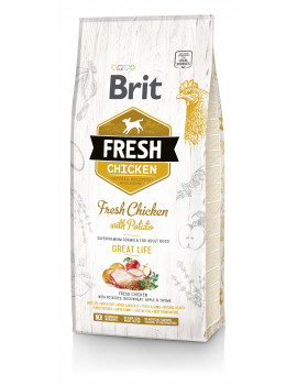 Brit Fresh Chicken with Potato Adult Great Life для дорослих собак всіх порід (курка)