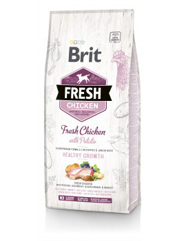 Brit Fresh Chicken with Potato Puppy Healthy Growth Сухий корм для цуценят і юніорів малих і середніх порід (курка)