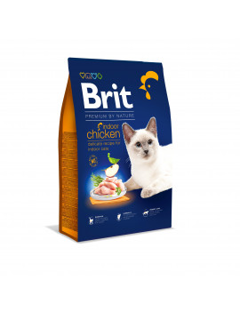 Brit Premium by Nature Cat Indoor для дорослих кішок, що живуть у приміщенні (курка)