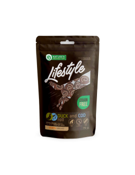 Nature's Protection Lifestyle snacks for dogs, duck and cod rolls  Ласощі для собак, рулети з качки та тріски 75 г
