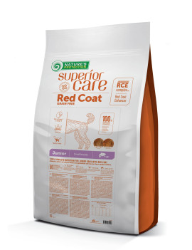 Nature's Protection Red Coat Grain Free Junior Mini Breeds with SALMON для цуценят дрібних порід з рудим відтінком шерсті (лосось)