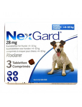 NexGard таблетки від бліх та кліщів для собак вагою від 4 до 10 кг