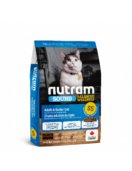 Nutram S5 Sound Balanced Wellness Natural Adult & Senior Cat для дорослих та літніх кішок