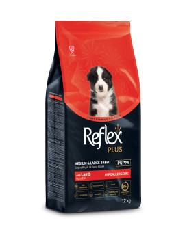 Reflex Plus (Рефлекс Плюс) Повноцінний сухий корм з ягням для цуценят середніх та великих порід з ягням від 2 до 24 місяців