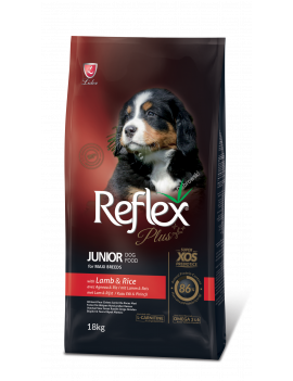 Reflex Plus Повноцінний сухий корм для цуценят великих порід з ягням та рисом