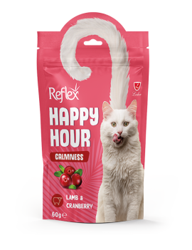 Reflex Happy Hour ласощі для котів з ягням та журавлиною, заспокійливі 