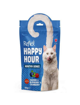 Reflex Happy Hour ласощі для котів лосось, чорниця, журавлина, здорові кістки