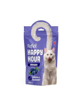 Reflex Happy Hour ласощі для котів з куркою та чорницею, урінарі