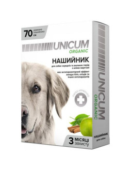 Unicum ORGANIC нашийник від бліх та кліщів для собак 70см