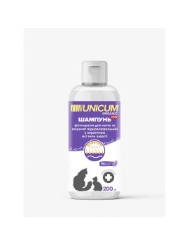 Unicum ORGANIC шампунь для котів з кератином 200 мл