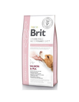 Brit GF VetDiets Dog Hypoallergenic cухий корм для собак з лососем, горохом і гречкою 