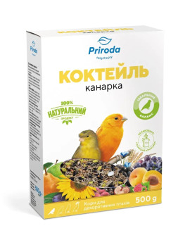 Корм Природа Коктейль Канарка для канарок і декоративних птахів 500 г