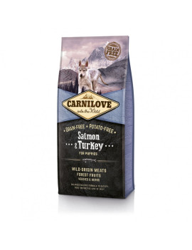 Сухий корм Carnilove Salmon & Turkey для цуценят всіх порід, лосось та індичка