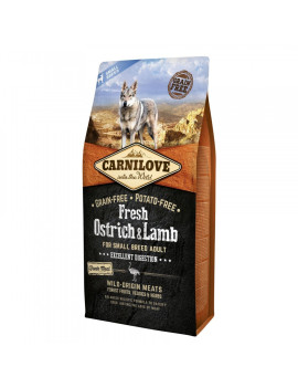 Сухий корм Carnilove Fresh Ostrich & Lamb для дорослих собак дрібних порід, ягня та страус