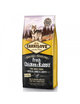Сухий корм Carnilove Fresh Chicken & Rabbit для дорослих собак всіх порід, курка та кролик