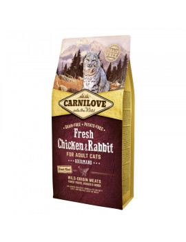 Сухий корм Carnilove Fresh Chicken & Rabbit для дорослих котів, курка та кролик