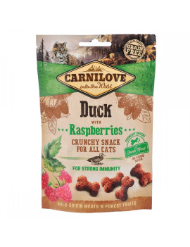 Ласощі Carnilove Cat Crunchy Snack для котів, качка та малина, 50 г