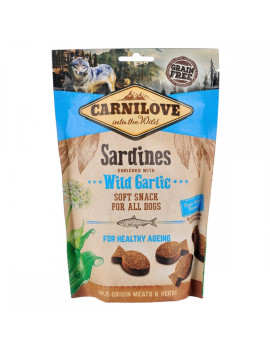 Ласощі Carnilove Dog Semi Moist для собак, сардина та часник, 200 г