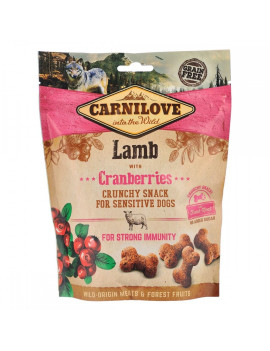 Ласощі Carnilove Dog Crunchy Snack для собак, ягня та журавлина, 200 г