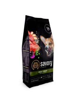 Сухий корм Savory All Breed для стерилізованих собак усіх порід, зі свіжою індичкою