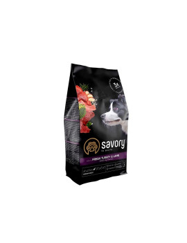 Сухий корм Savory Medium для собак середніх порід, зі свіжим ягням та індичкою