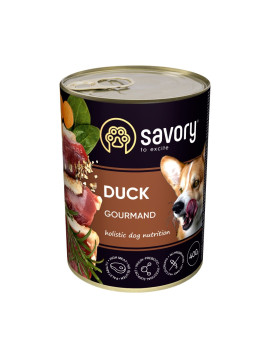 Вологий корм Savory для дорослих собак усіх порід, з качкою
