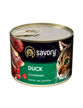 Вологий корм для котів Savory з качкою