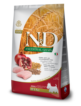 Сухий корм Farmina (Фарміна) N & D Low Grain Dog Chicken & Pomegranate Adult Mini для дорослих собак малих порід з куркою