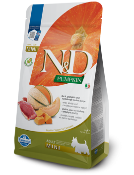 Сухий корм Farmina (Фарміна) N&D Grain Free PUMPKIN DUCK & CANTALOUPE ADULT MINI для дорослих собак дрібних порід з качкою та динею