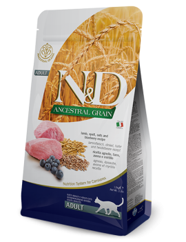 Farmina (Фарміна) N&D Low Grain Cat Lamb & Blueberry Adult низькозерновий корм для котів, ягня та чорниця