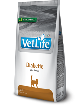 Сухий лікувальний корм для котів Farmina Vet Life Diabetic для контролю рівня глюкози в крові в разі цукрового діабету в котів