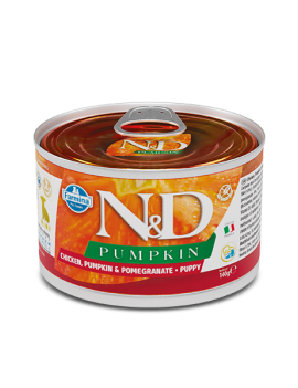Вологий корм для цуценят Farmina N&D Grain Free PUMPKIN CHICKEN PUPPY MINI беззерновий з гарбузом, куркою, гранатом