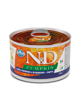 Вологий корм для цуценят Farmina N&D Grain Free PUMPKIN LAMB PUPPY MINI беззерновий з гарбузом, ягням, чорницею