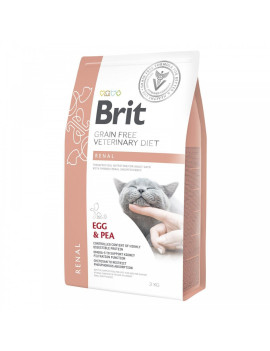 Сухий корм Brit GF VetDiet Cat Renal для котів, при захворюваннях нирок, з яйцем та горохом