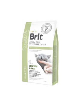 Сухий корм Brit GF VetDiet Cat Diabetes для котів, при цукровому діабеті, з куркою та горохом