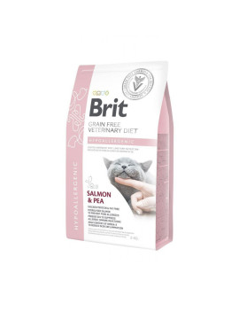 Сухий корм Brit GF VetDiet Cat Hypoallergenic для котів, з харчовою алергією та непереносимістю, з лососем та горохом