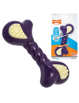 Nylabone Puppy Chew Double Action НІЛАБОН Подвійна ДІЯ жувальна іграшка для цуценят з ЛЕГКИМ стилем гризіння, смак бекону, L