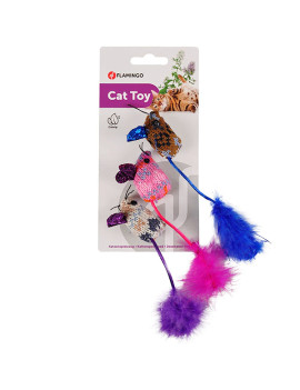 Flamingo Mohaire Mouse Glamour ФЛАМІНГО ШЕРСТЯНА МИША ГЛАМУР іграшка з котячою м'ятою для котів, 18,5 см