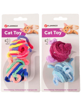 Flamingo Woolen Balls ФЛАМІНГО ВОВНЯНИ М’ЯЧІ іграшка для котів, 4,5 см