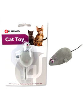 Flamingo Wind UP Darren Mouse ФЛАМІНГО МИША НА КОЛЕСАХ заводна іграшка для котів, 6 см
