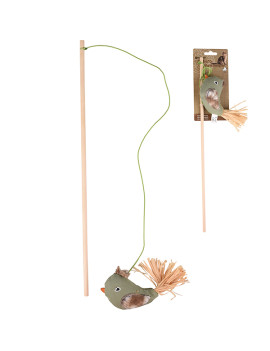 Flamingo Natura Delight Bird ФЛАМІНГО ПТАХ вудка дражнилка з котячою м’ятою іграшка для котів