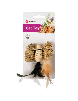 Flamingo Gaby Mouse ФЛАМІНГО СИЗАЛЬОВА МИША іграшка з котячою м’ятою для котів, 5 см
